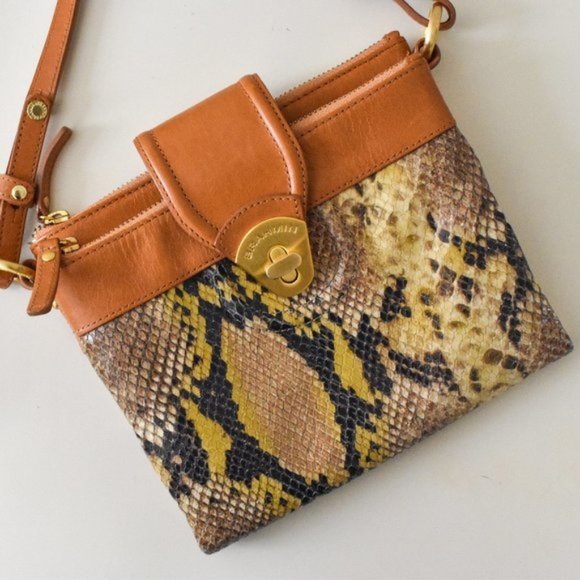 brahmin snakeskin crossbody